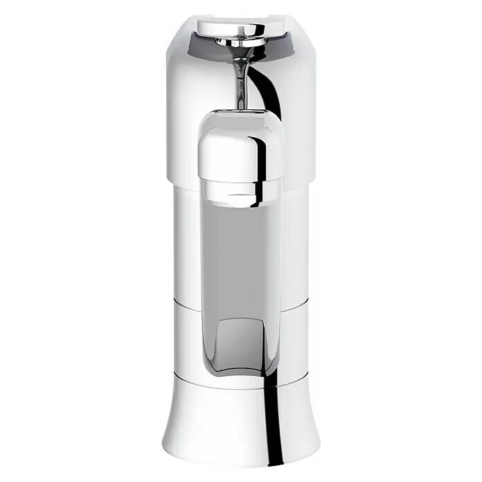 Lenz Spültischarmatur Kela - Niederdruck, Nickel, Matt - Schlanker, moderner verchromter Automatik-Wasserhahn oder Spender.