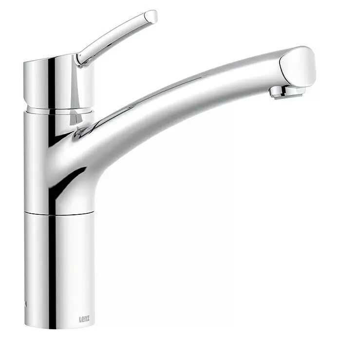 Lenz Spültischarmatur Nexo 2 - Chrom, Glänzend, Ohne Handbrause - Eleganter, glänzender Chrom-Küchenarmatur mit Einhebelmischer und sanft gebogenem Auslauf.
