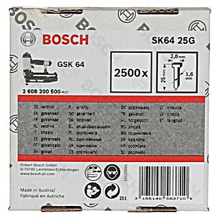 Bosch Nagels 1.6 (Lengte: 25 mm, 2.500 st.)