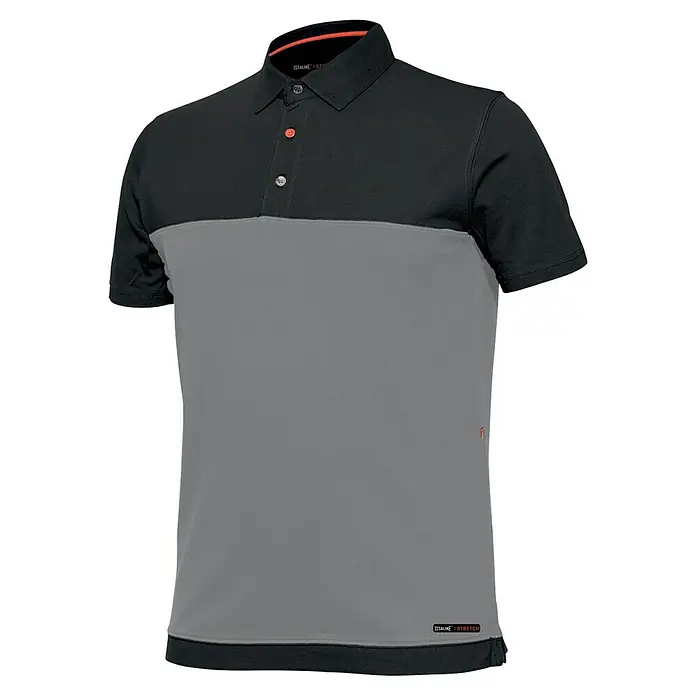 Industrial Starter Polo - L, Gris/Negro - Polo de hombre Issaline con diseño deportivo en gris y negro. Ideal para el trabajo y el ocio, ofreciendo confort y libertad de movimiento.