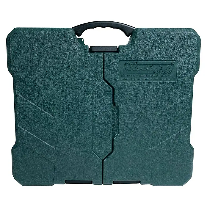 Brüder Mannesmann Werkzeugkoffer Green Line - L x B x H: 9,5 x 45 x 39 cm, 89 -tlg. - Robuster, dunkelgrüner Werkzeugkoffer von Brüder Mannesmann mit strukturiertem Kunststoffgehäuse und Tragegriff für den einfachen Transport.