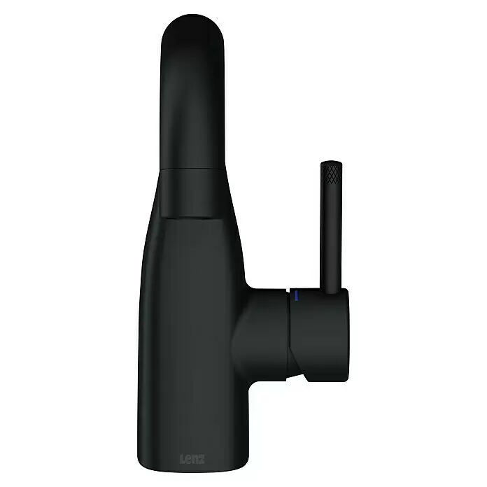 Lenz Waschtischarmatur Pola - Schwarz, Matt - Elegante mattschwarze Küchenarmatur mit Einhebelmischer.