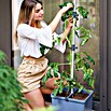Gusta Garden Pflanztopf Tom Tomato (28 x 35 x 136 cm, Ausstattung: Rankhilfe, Blau) | BAUHAUS