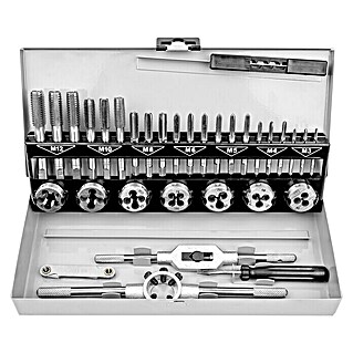 Hi-Q Tools Werkzeug Tool Motorrad Werkzeug Tools Gewindeschneider Set  40-teilig M3-M12, Unisex, Multipurpose, Ganzjährig, Stahl, grau :  : Baumarkt