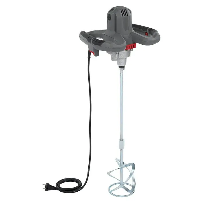 PowerPlus Mezclador de pintura y mortero POWE80070 - 1.200 W, M 14, Diámetro paleta de mezcla: 120 mm - Potente mezclador de mortero con diseño robusto y mangos ergonómicos para una mezcla eficiente de materiales de construcción.