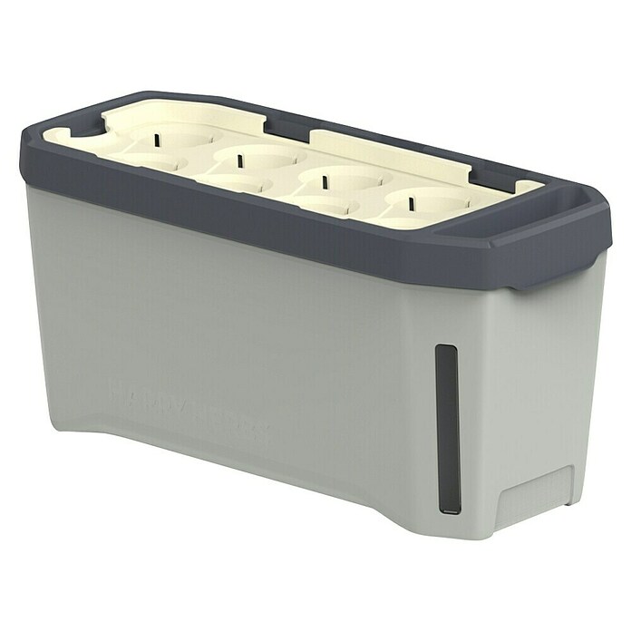 Gusta Garden Kräutertopf Harry Herbs (35,8 x 15 x 25 cm, Kunststoff, Hellgrau) | BAUHAUS