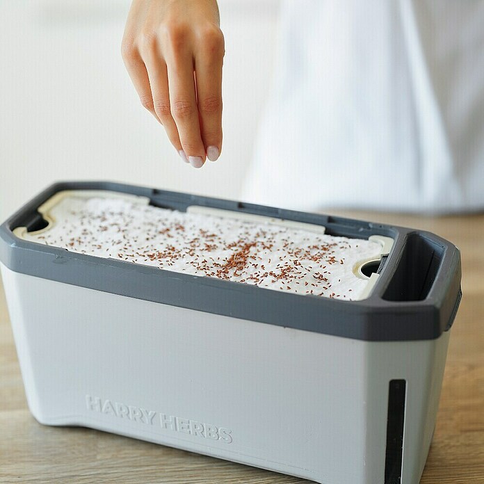 Gusta Garden Kräutertopf Harry Herbs (35,8 x 15 x 25 cm, Kunststoff, Hellgrau) | BAUHAUS