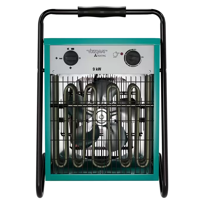 Voltomat HEATING Bauheizer - 4.500 W - 9.000 W, Nennspannung: 400 V, Grün/Schwarz, IP24