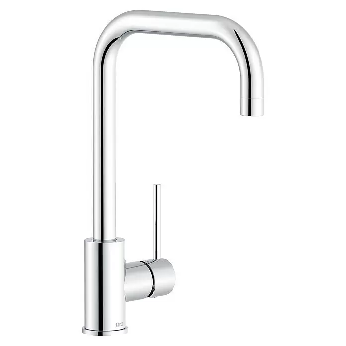 Lenz Spültischarmatur Lio 2 - Chrom, Glänzend - Lenz Küchenarmatur aus Chrom mit quadratischem U-förmigem Auslauf und Einhebelgriff.