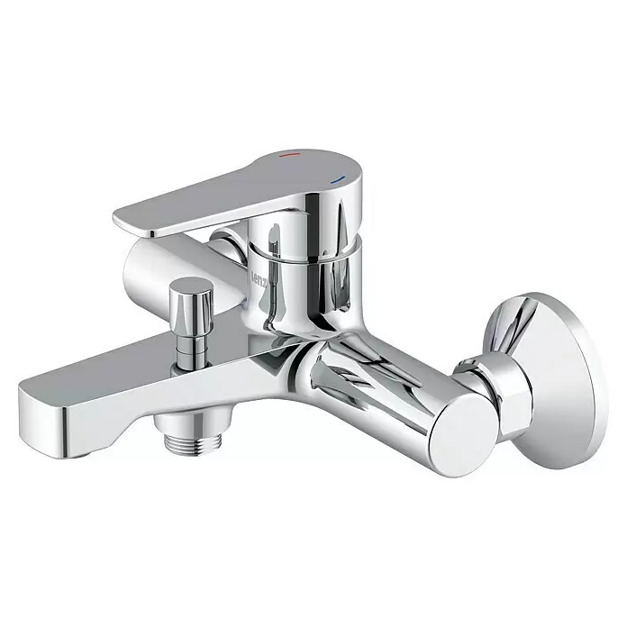 Lenz Mola Badewannenarmatur - Chrom, Glänzend - Verchromter Einhebelmischer mit Umsteller für Badewanne oder Dusche.