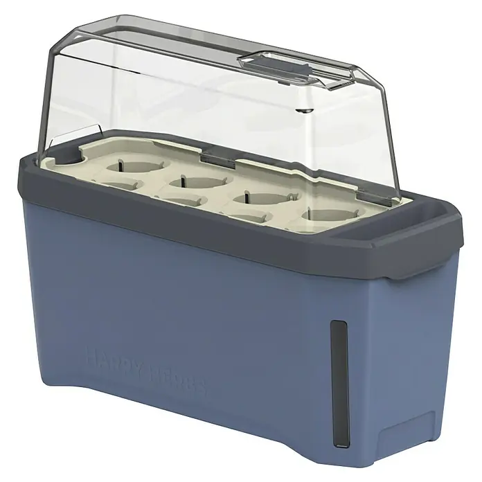 Gusta Garden Kräutertopf Harry Herbs - Kunststoff, Blau - Das Happy Hydroponics System ist ideal für den Anbau von Kräutern und Gemüse ohne Erde. Es bietet eine saubere und effiziente Lösung.