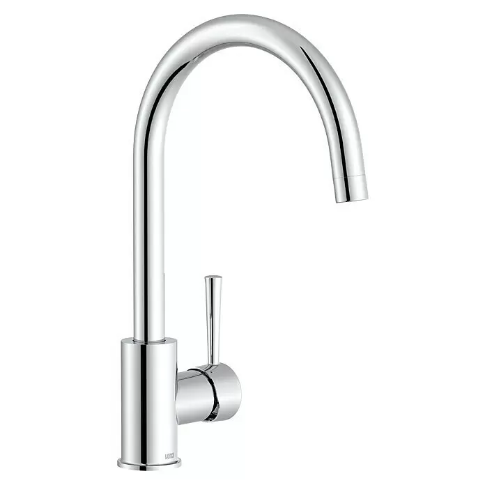 Lenz Spültischarmatur Mana - Chrom, Glänzend - Moderner Küchenhahn aus Chrom mit U-förmigem Auslauf und Einhebelmischer.