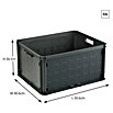Sunware Aufbewahrungsbox Square (L x B x H: 50,6 x 40,6 x 26,1 cm, Kunststoff, Anthrazit, Geschlossen) | BAUHAUS