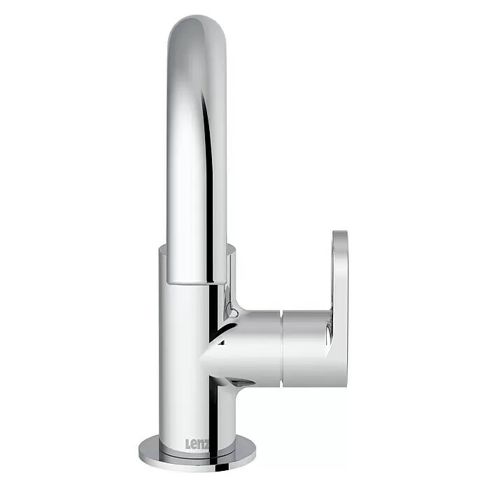 Lenz Bow Kaltwasser-Standventil - Chrom, Glänzend - Ein schlanker, verchromter Einhebelmischer mit modernem Design.