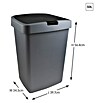 Sunware Standard Mülleimer Delta (50 l, Metallgrau/Schwarz, Kunststoff) | BAUHAUS