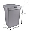 Sunware Standard Mülleimer Delta (50 l, Grau, Kunststoff) | BAUHAUS