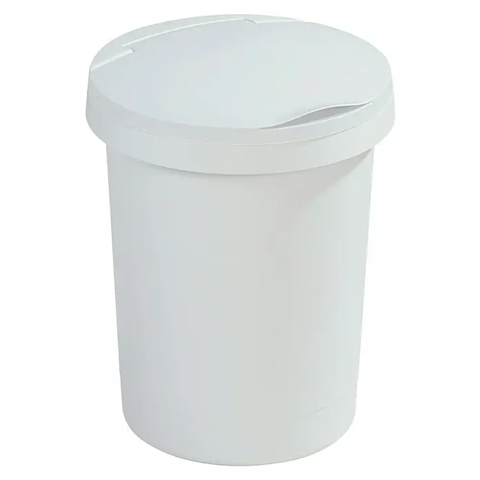 Sunware Standard Mülleimer Twinga - 45 l, Weiß, Kunststoff - Dieser weiße Eimer mit Deckel ist ideal für die Aufbewahrung oder zum Aufnehmen verschiedener Materialien und Abfälle.