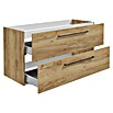 Camargue Espacio Waschtischunterschrank (120 x 46 x 60 cm, Farbe Griff: Schwarz, 2 Siphonausschnitte, Doce) | BAUHAUS