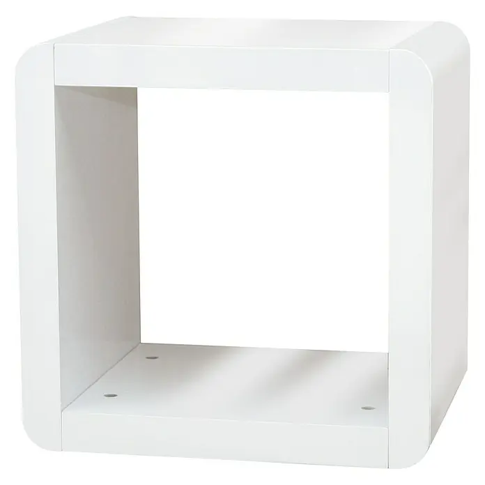 Phönix Beistelltisch Prana - L x B x H: 35 x 42,7 x 42,7 cm, Weiß - Weiße Würfelregal zur Aufbewahrung und Präsentation von Gegenständen. Sein schlichtes Design passt zu jedem Einrichtungsstil.