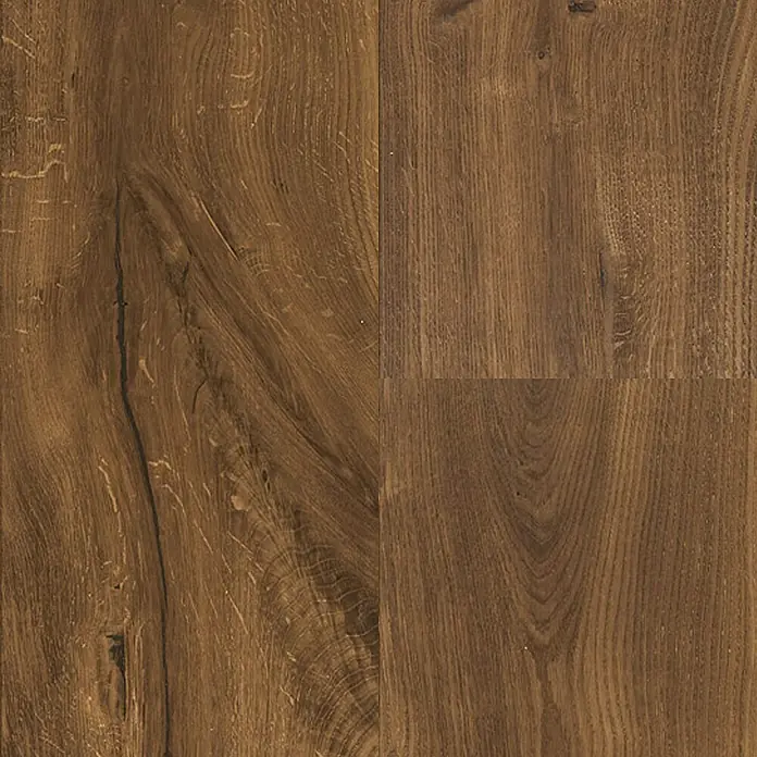 Parkett - Eiche Lorenz S, Landhausdiele, 1.250 x 190 x 14 mm - Nahaufnahme von zwei Paneelen des strukturierten Holzlaminatbodens, ideal für moderne Inneneinrichtungen.