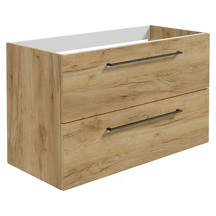 Camargue Espacio Waschtischunterschrank100 x 46 x 60 cm, Farbe Griff: Schwarz, 2 Schubkästen, Doce