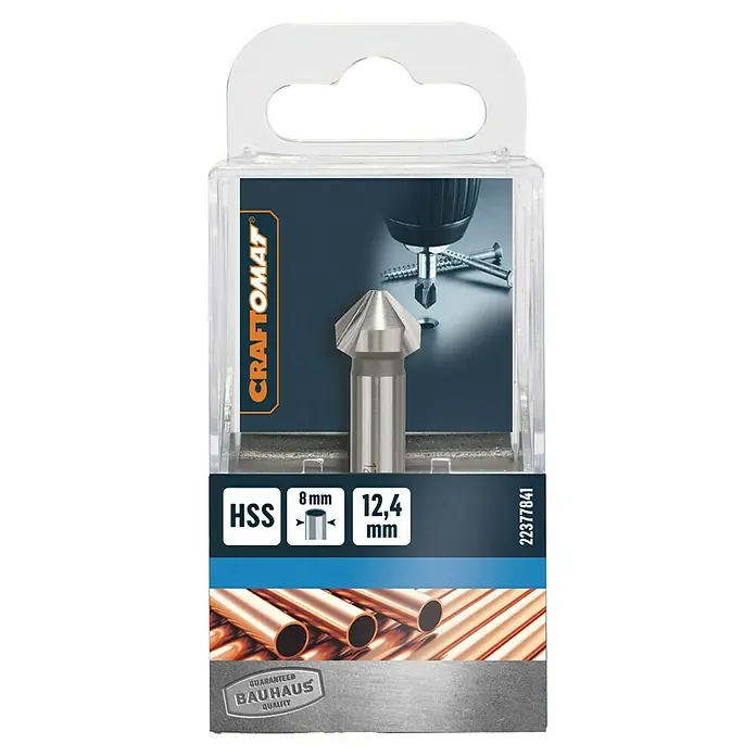 Craftomat Kegelsenker - Ø x L: 12 x 56 mm - Ein Craftomat HSS-Kegelsenker mit 12,4 mm Durchmesser, ideal für präzise Senkarbeiten.