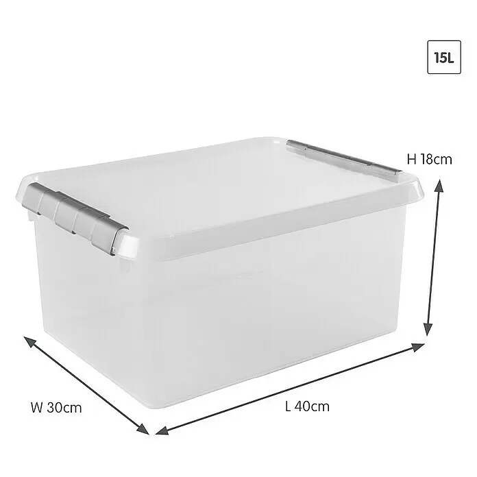 Sunware Aufbewahrungsbox-Set Comfort LineL x B x H: 40 x 30 x 18 cm, Kunststoff, Transparent, 6 Stk.
