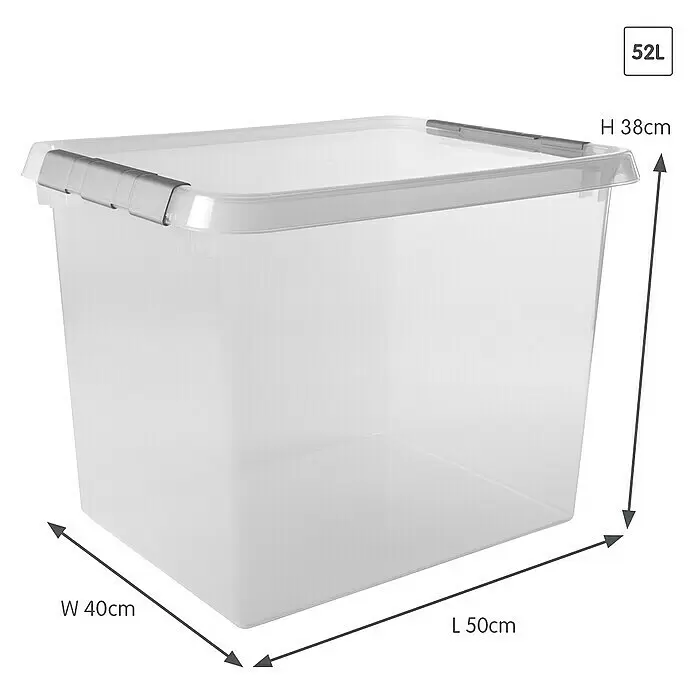 Sunware Aufbewahrungsbox-Set Comfort LineL x B x H: 38 x 50 x 40 cm, Kunststoff, Transparent, 6 Stk.