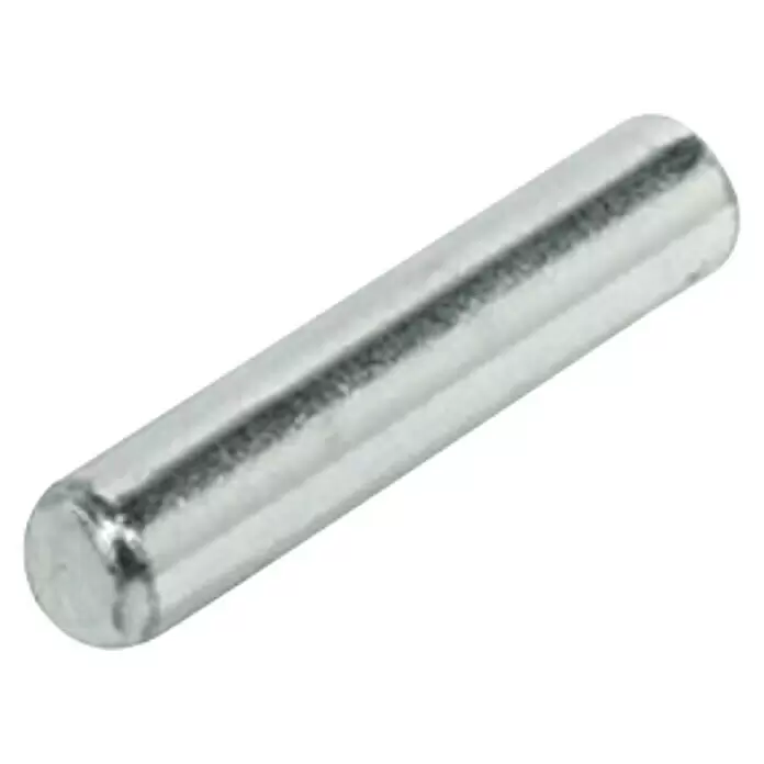 Stabilit Soporte para estantes - Ø x L: 5 x 24 mm, 20 ud., Acero - Pasador cilíndrico de metal plateado brillante para fijación o alineación.