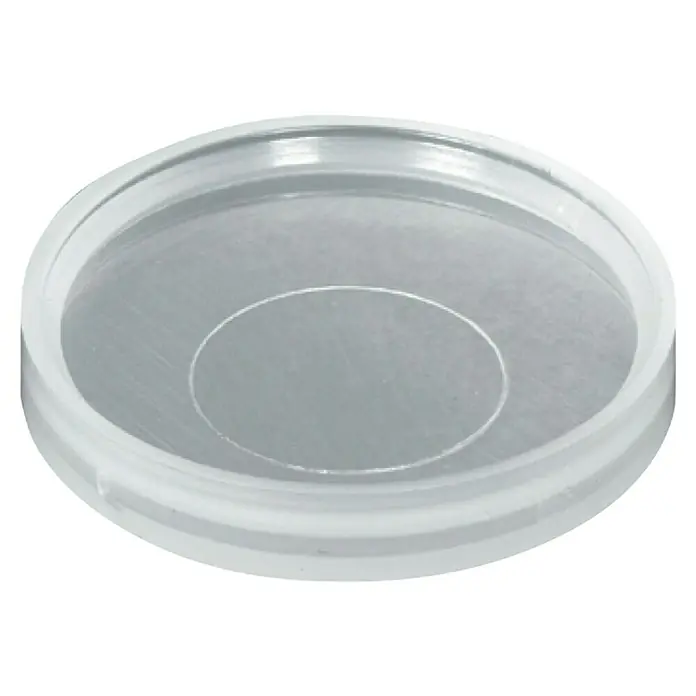 Stabilit Base para muebles protectora - Diámetro: 33 mm, Inserción, Plástico - Recipiente de plástico transparente y redondo con borde elevado, ideal para guardar objetos pequeños u organizar.