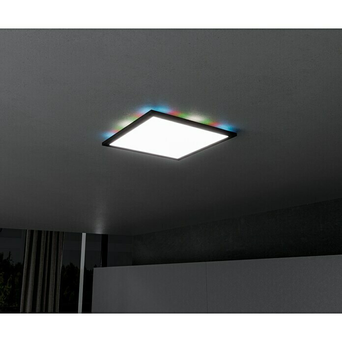 Brilliant LED-Deckenleuchte Tanida (20 W, L x B x H: 29,5 x 29,5 x 2,6 cm, Schwarz, Kaltweiß) | BAUHAUS