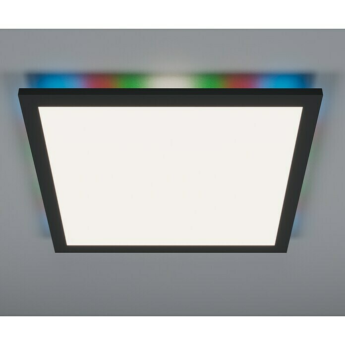 Brilliant LED-Deckenleuchte Tanida (20 W, L x B x H: 29,5 x 29,5 x 2,6 cm, Schwarz, Kaltweiß) | BAUHAUS