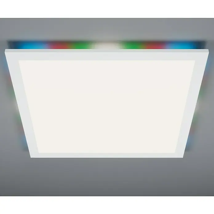 Brilliant LED-Deckenleuchte Tanida eckig - 22 W, L x B x H: 42 x 42 x 2,6 cm, Weiß, Kaltweiß - Moderne quadratische LED-Deckenleuchte mit weißem Rahmen, ideal für eine helle und stilvolle Beleuchtung.