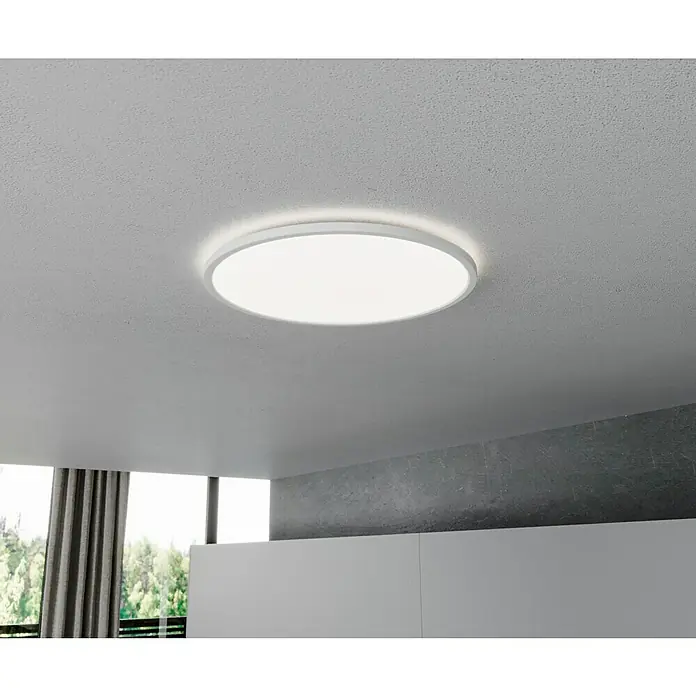Brilliant LED-Deckenleuchte rund Tanida - 24 W, Ø x H: 42 x 2,5 cm, Weiß, Neutralweiß - Moderne LED-Deckenleuchte mit runder Form, ideal für stilvolle Innenräume. Sorgt für helles und gleichmäßiges Licht im Raum.