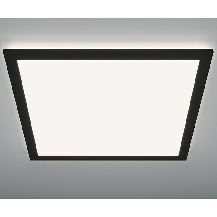 Brilliant LED-Deckenleuchte Tanida (24 W, L x B x H: 42 x 42 x 2,6 cm, Schwarz, Kaltweiß) | BAUHAUS