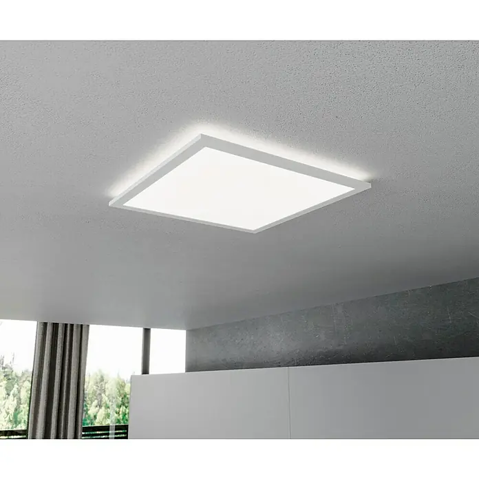 Brilliant LED-Deckenleuchte Tanida - 24 W, L x B x H: 42 x 42 x 2,6 cm, Weiß, Mehrfarbig - Deckenleuchte mit quadratischem, weißem Design. Perfekt für moderne Wohnräume und bietet eine gleichmäßige Ausleuchtung.