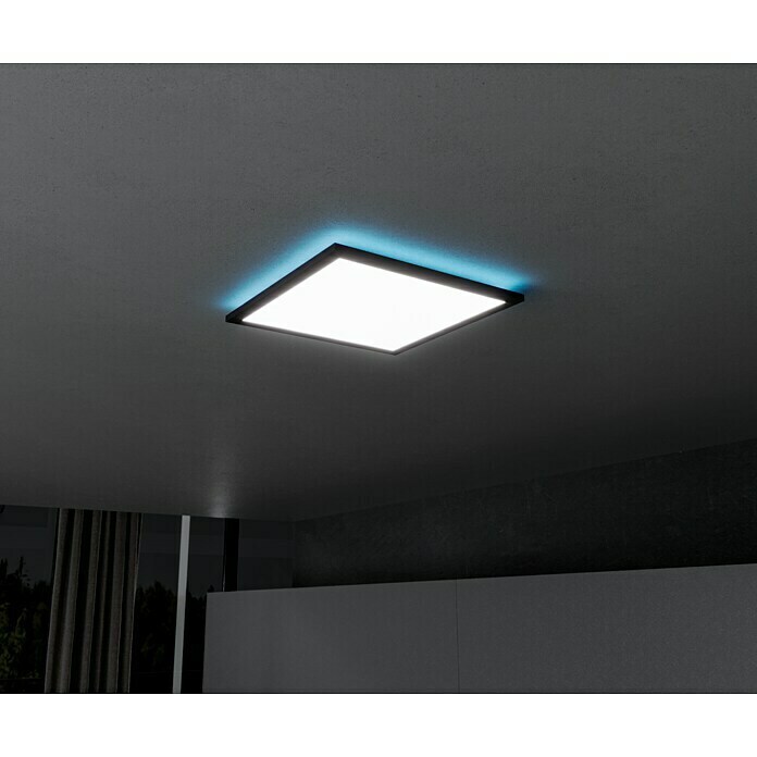 Brilliant LED-Deckenleuchte Tanida (20 W, L x B x H: 29,5 x 29,5 x 2,6 cm,  Schwarz, Kaltweiß) | BAUHAUS