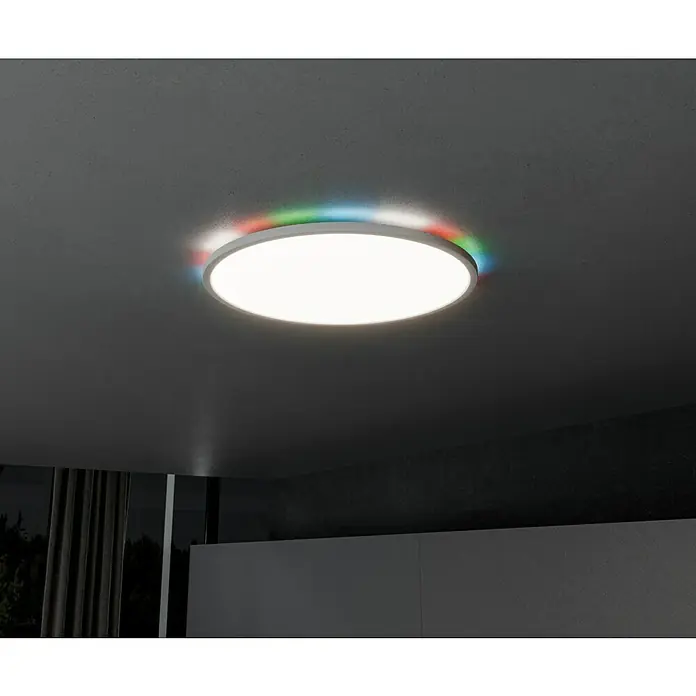 Brilliant LED-Deckenleuchte rund Tanida rund - 22 W, Ø x H: 42 x 2,6 cm, Weiß, Kaltweiß - Diese moderne LED-Deckenleuchte mit Farbwechsel sorgt für eine angenehme und stimmungsvolle Beleuchtung in jedem Raum.
