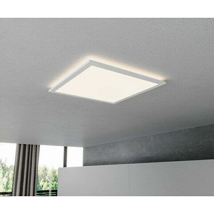 Brilliant LED-Deckenleuchte Tanida (24 W, L x B x H: 42 x 42 x 2,6 cm, Weiß,  Mehrfarbig) | BAUHAUS | Deckenstrahler