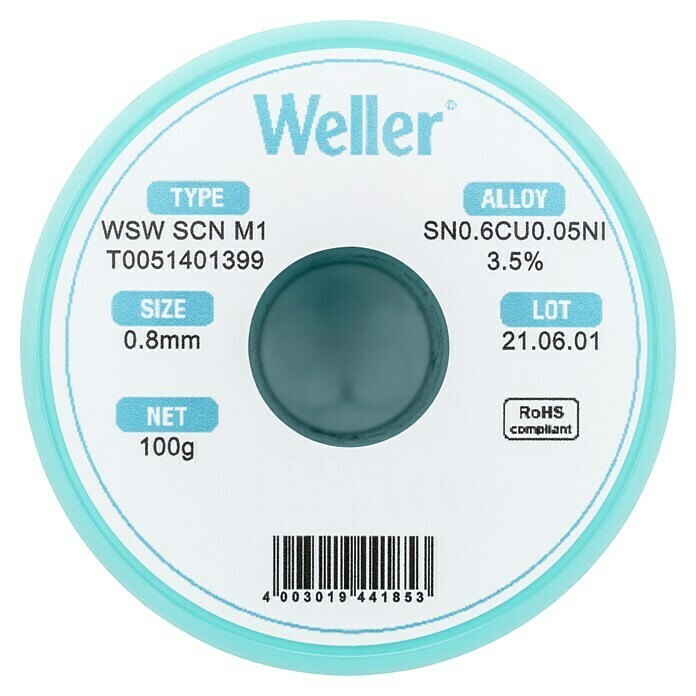 Weller Elektroniklot (Durchmesser: 0,8 mm, Gesamtstückzahl: 1 Stk.) | BAUHAUS