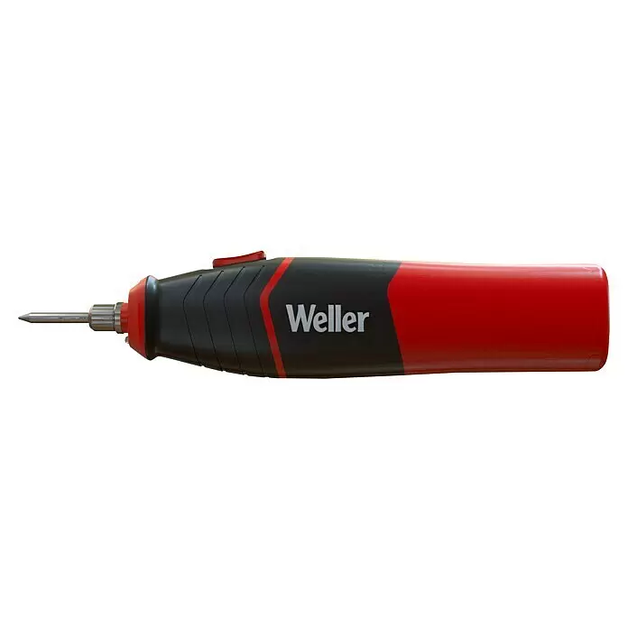Weller Lötkolben WLIBAK8 - Arbeitstemperatur: 485 °C - Rot-schwarzer Weller Lötkolben mit Metallspitze für präzise Elektronikarbeiten.