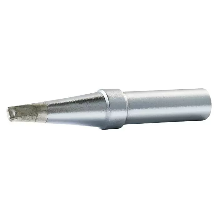 Weller Lötspitze 4ETB-1CD Flachform 2,4 mm - Passend für: Weller Lötkolben WE 1010 - Metallische silberne Lötkolbenspitze mit einer flachen und leicht angelaufenen Arbeitsfläche.