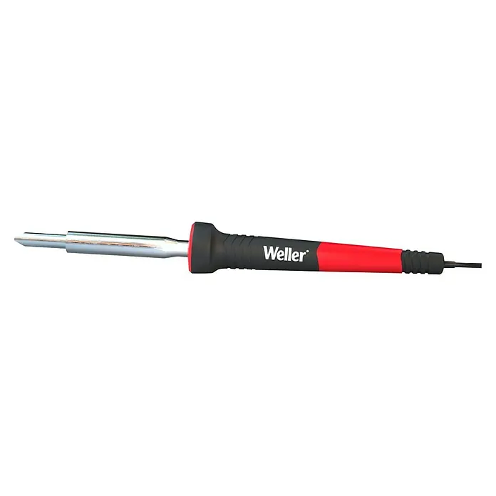 Weller Lötkolben-Set WLIRPK8023C - 6 -tlg., Arbeitstemperatur: 485 °C - Ein Weller Lötkolben mit rotem und schwarzem Griff und silberner Spitze für präzise Lötarbeiten. Ideal für Elektronik und Hobby.