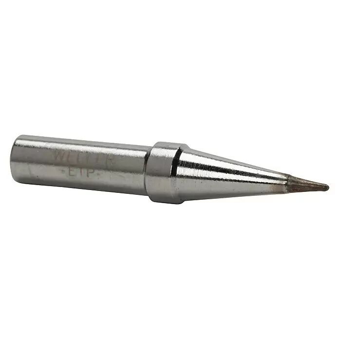 Weller Lötspitze 4ETP-1CD Rundform 0,8 mm - Passend für: Weller Lötkolben WE 1010 - Silberne Weller ETP Lötspitze aus Metall, spitz zulaufend.