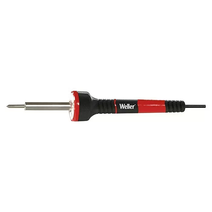 Weller Lötkolben WLIR3023C - Höchsttemperatur: 750 °C, 30 W - Lötkolben von Weller mit schwarz-rotem Griff und silberner Metallspitze zum Präzisionslöten.