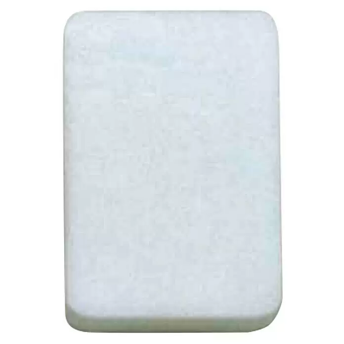 Weller Salmiakstein - 8 x 11,5 x 2,1 cm - Weißer, rechteckiger Block mit abgerundeten Ecken und strukturierter Oberfläche.