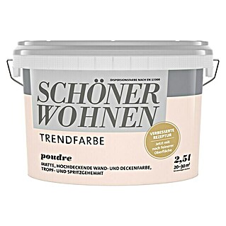 SCHÖNER WOHNEN-Farbe Wandfarbe Trendfarbe (Poudre, 2,5 l)