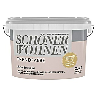 SCHÖNER WOHNEN-Farbe Wandfarbe Trendfarbe (Hortensie, 2,5 l, Matt, Konservierungsmittelfrei)