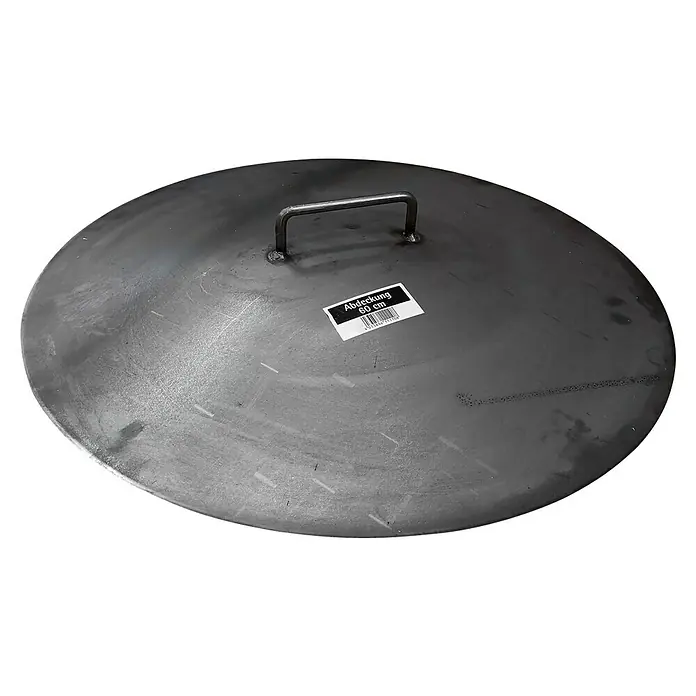 Buschbeck Tapa de tambor para barbacoa Arnau - Diámetro del brasero: 60 cm, Hierro - Tapa de metal con asa y etiqueta, de 60 cm de diámetro. Ideal para uso en exteriores.
