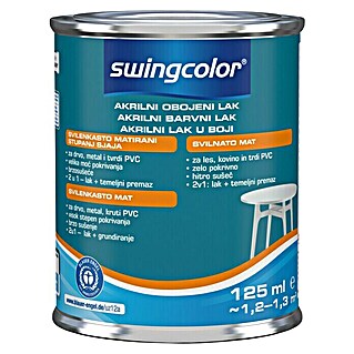 swingcolor Akrilni lak 2u1 (Boja: Lješnjak tamnosmeđe boje, 125 ml)